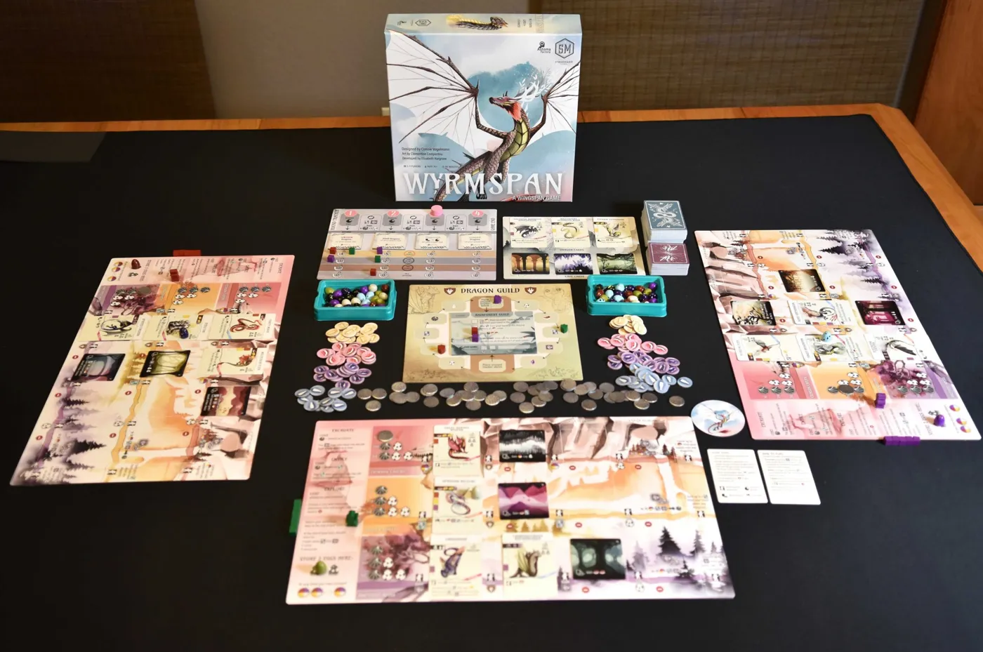 A four-player game ready to start